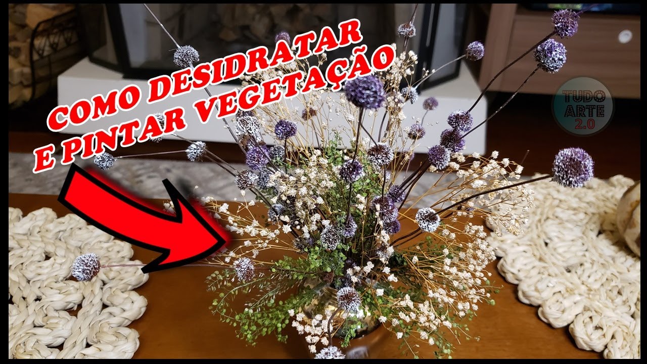 Como Desidratar e Pintar Vegetação que Encontramos e ter um Arranjo sem Custo