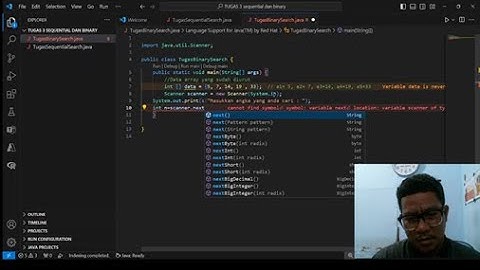 TUGAS 3 PRAKTIKUM STRUKTUR DATA | Pemrograman Binary Search dengan Java