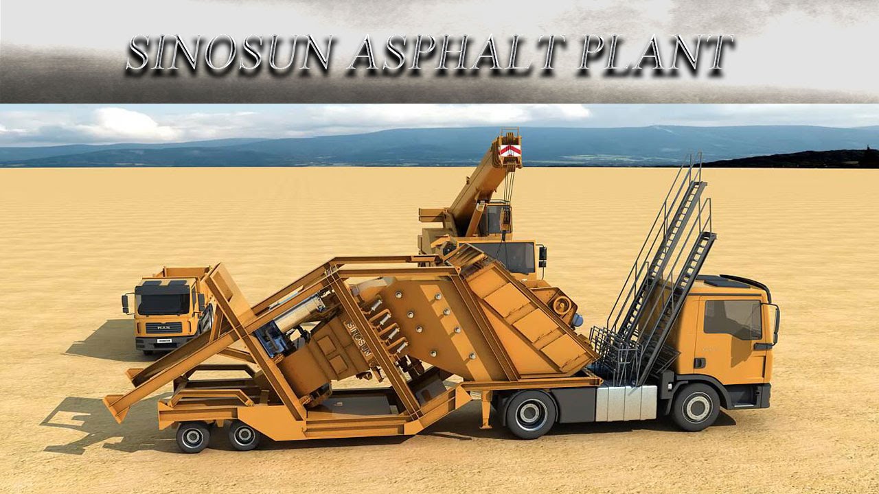 Mobile Asphalt Mixing Plant 3D Demo Flow of SINOSUN
