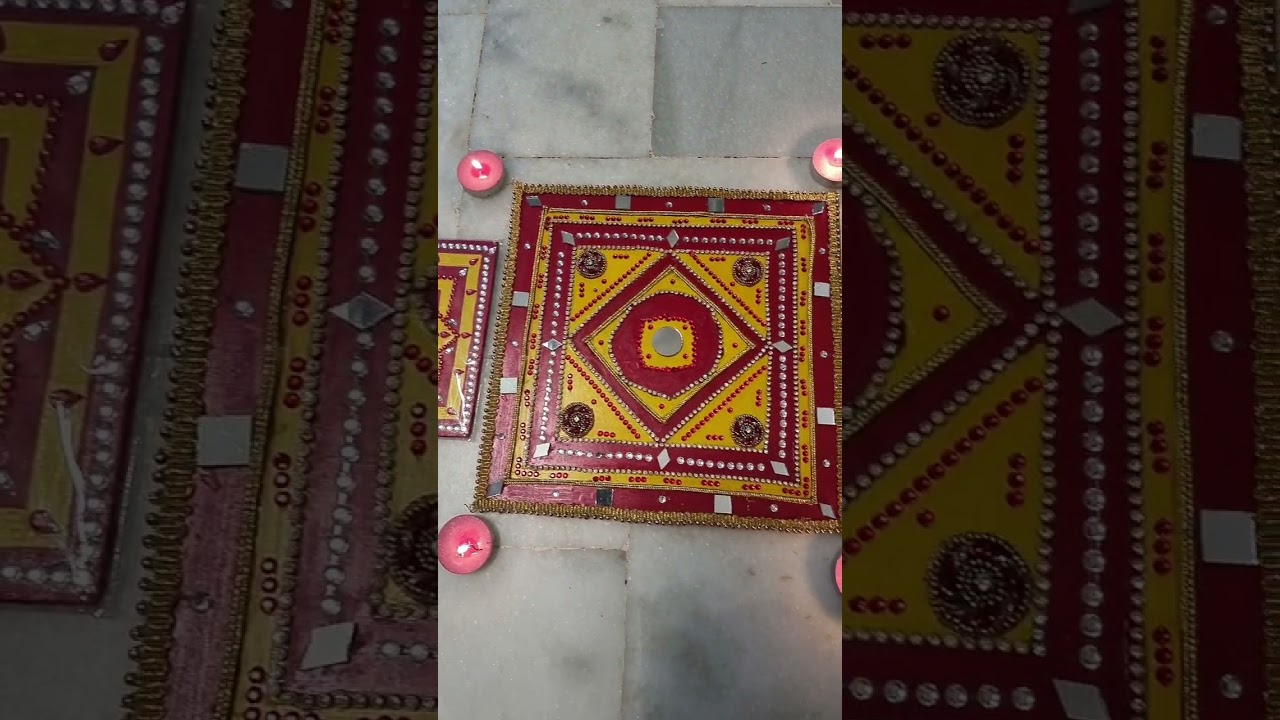 Wooden Rangoli / DIY Rangoli / how to make beautiful rangoli step by step / Diwali Decotration 2021