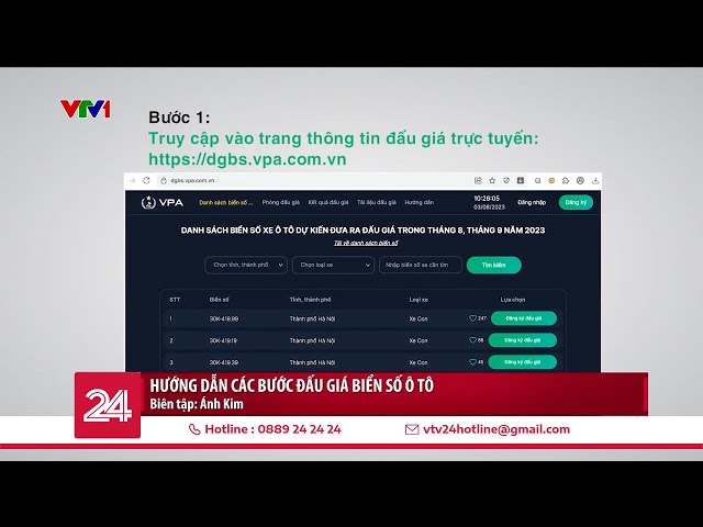 Hướng Dẫn Các Bước Đấu Giá Biển Số Ô Tô | Vtv24 - Youtube