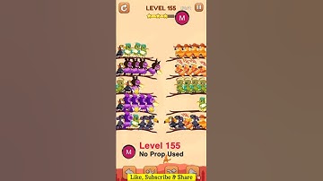 #bird #sort 2 #color #puzzle #level 155 #colour #gaming #viral #trending #shorts #solution #birdsort