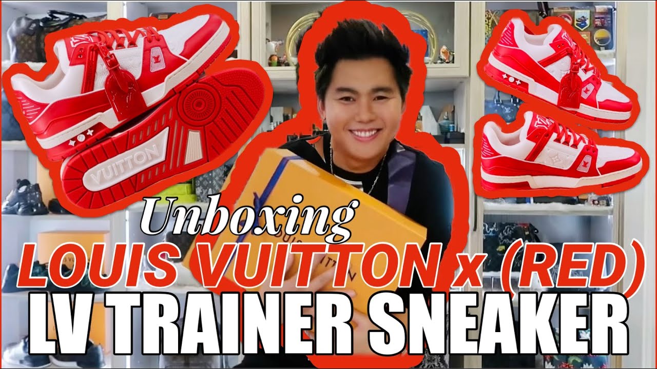 LOUIS VUITTON x (RED) LV TRAINER SNEAKER l Limited Edition 2020 l UNBOXING  l RARE LV Sneaker 