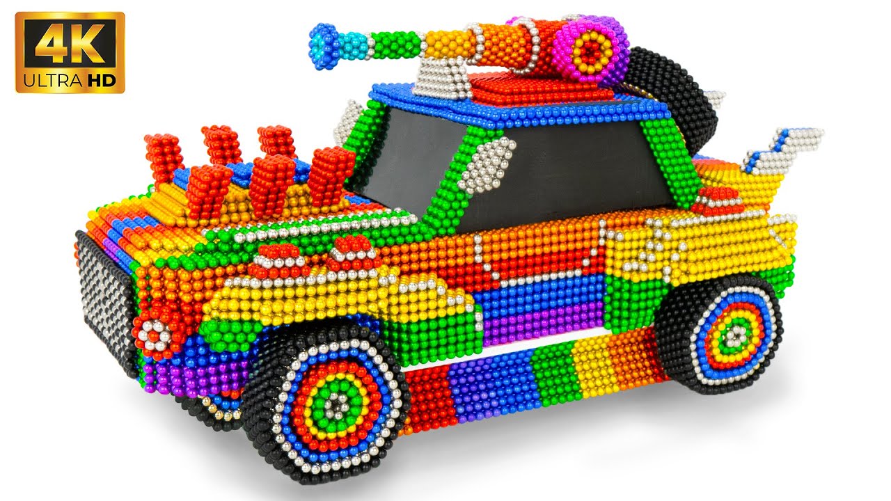 Make a Police Patrol Car with Magnetic Balls