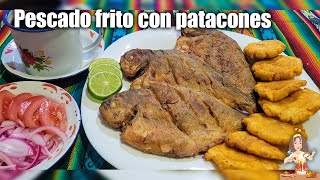 PESCADO FRITO Y PATACONES para el desayuno