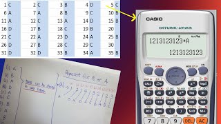 How  to SAVE or STORE  ANSWERS(multiple choice) on CASIO FX CALCULATOR ((method 2))