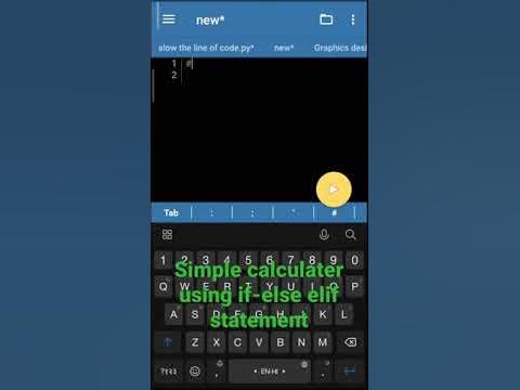 Simple Calculater using if-else and elif statement in Python - YouTube