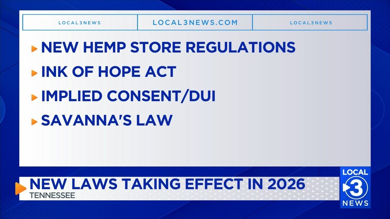 Several new laws going into effect in our area next year - YouTube