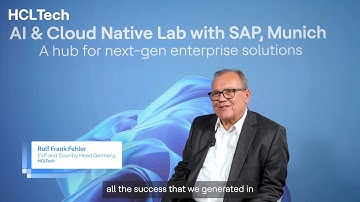 Transforming the Automotive landscape | HCLTech AI & Cloud Native Lab with SAP, Munich