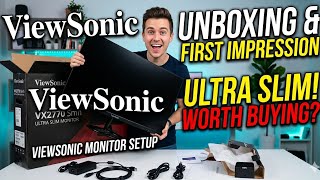 Unboxing the Ultra Slim ViewSonic Monitor | First Impression & Setup | Worth Buying?