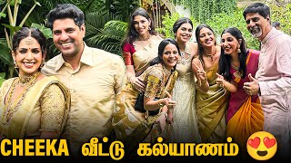 Cheeka Son Anirudha Srikkanth Wedding Video Actress Samyuktha Marriage Vj Bhavna Vani Bhojan