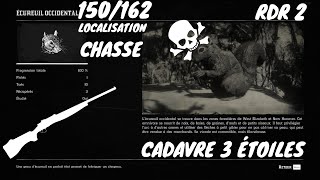 Tout Les Animaux: 150/162  Lécureuil Occidental (Localisation) Red Dead Redemption 2