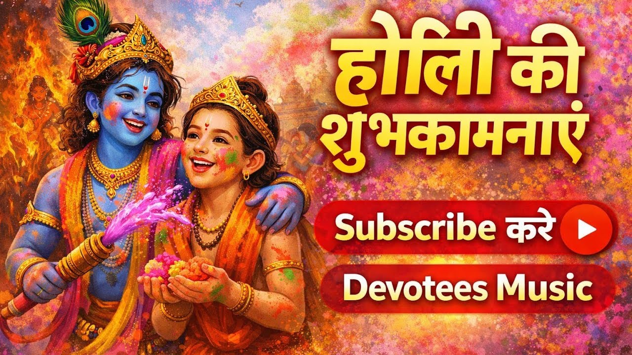 🌸✨ राधा-कृष्ण के रंगों में रंगी होली ✨🌸भक्ति, प्रेम और आनंद का पावन त्योहार 💛