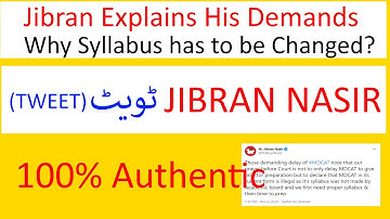 PMC NMDCAT | Jibran Nasir