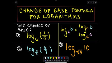 ❖ Change of Base Formula for Logarithms ❖