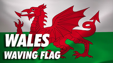 Wales Waving Flag Free Stock Animation 4K Moving Wallpaper Background