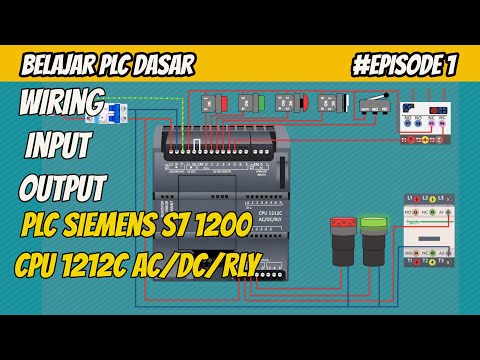 BELAJAR WIRING INPUT OUTPUT PLC SIEMENS | S7 1200 CPU 1212C AC/DC/RLY