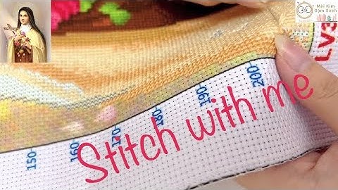 #12 #stitchwithme The #crossstitch painting of Saint Teresa of the Child Jesus | Lavender LV3507