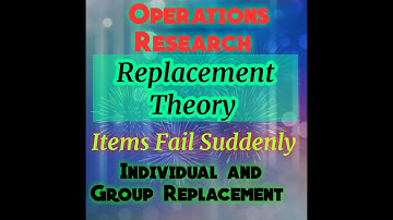 Replacement of items that fails suddenly- Individual and Group Replacement