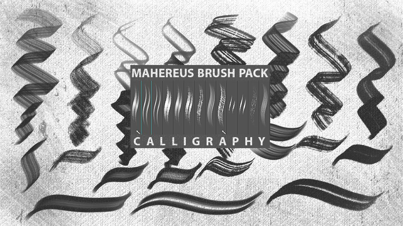 Arabic calligraphy brush pack photoshop - YouTube