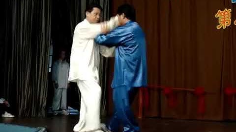 Wuhao push hand between Mr. Tun and Mr. Ping