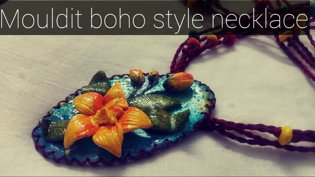 Mould It boho chick style Necklace | clay Neckpiece | periwinkle TV