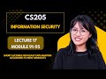 CS205 Short Lectures | Lecture 17 Modules 91-95 | Information Security