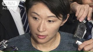 小渕大臣「資金問題しっかり調査」　進退明言せず(14/10/18)