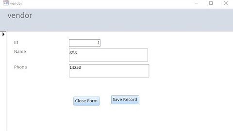 Microsoft access save data only with  save button