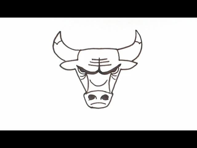How To Draw Benny The Bull  Chicago Bulls (EASY) 