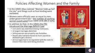 Mao's Economic and Social Policies  P2 - Policies on Religion and Women