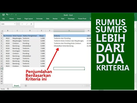 Video: Bagaimanakah cara saya membuat Sumif dengan pelbagai kriteria dalam Excel?