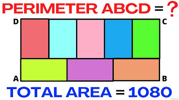 Find the Perimeter of Rectangle ABCD if its Total Area is 1080 | Fast & Easy Explanation