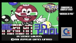 American 3D Pool (Commodore 64 / Gameplay #0167)