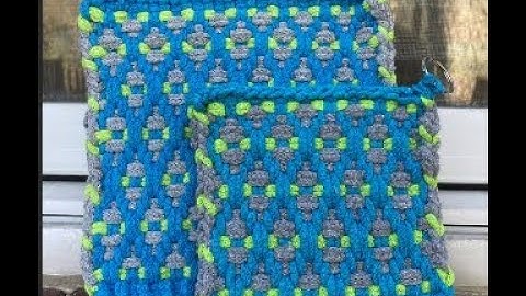 Potholder Diamond Lattice Trellis Traditional Weaving Loom Split Loop