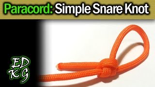 Simple Paracord: Easy Snare Knot (basic Poachers Snare)