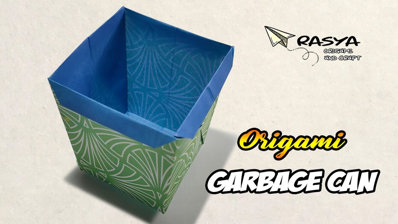 How To Make Trash Can Origami Cara Membuat Origami Te vrogue.co