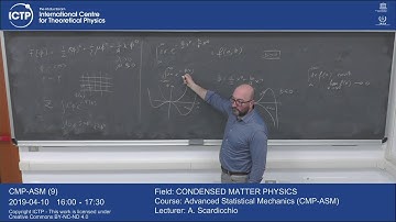 Advanced Statistical Mechanics (CMP-ASM) Lecture 9