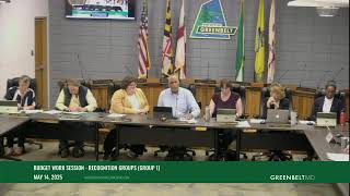 Budget Work Session - Recognition Groups (Group 1)