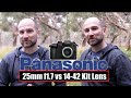Panasonic 25mm f1.7 vs Panasonic 14-42 Kit Lens (Outdoor Video Test)