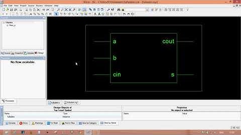 Full Adder Design in Verilog using Xilinx ISE Simulator