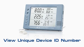 Excursion-Trac Datalogging Traceable Hygrometer - View Unique ID Instructional Video