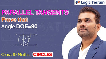 Parallel Tangents Prove that ∠DOE=90 | CIRCLES | Class 10 Maths