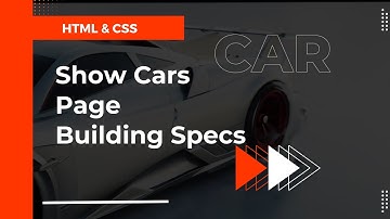 Building Specs | Show Cars Page | Building a Car Website from Scratch | HTML, CSS & Modern Styling
