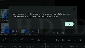 Fix Failed to Save Project File, You May Choose a New Path FILMORA