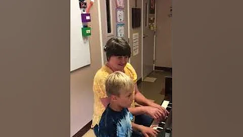 Finn and his first piano  duet