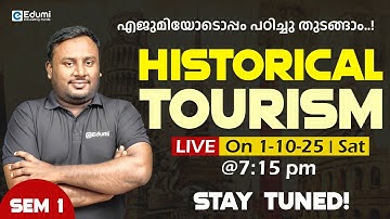 SGOU|എജൂമിയോടൊപ്പം പഠിച്ചു തുടങ്ങാം|MDC |Historical Tourism | UNIT 1 |Edumi Degree #sgou