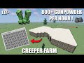 minecraft creeper farm | easy and efficient produce 800+ gunpowder per hour.