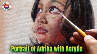 Capturing Innocence 😊 Acrylic Portrait Painting of Adrika by Debojyoti Boruah