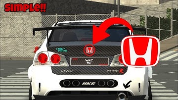 how to make logo honda!! | car parking multiplayer